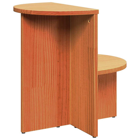 vidaXL Side Table Wax brown 50 x 40 x 50 cm Solid pine wood