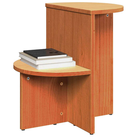 vidaXL Side Table Wax brown 50 x 40 x 50 cm Solid pine wood