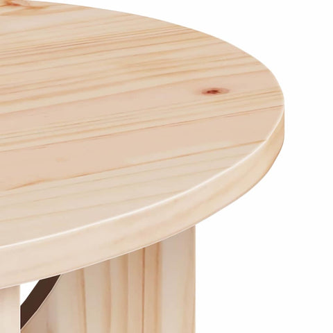 vidaXL Coffee Table Natural 50 x 50 x 35 cm Solid pine wood