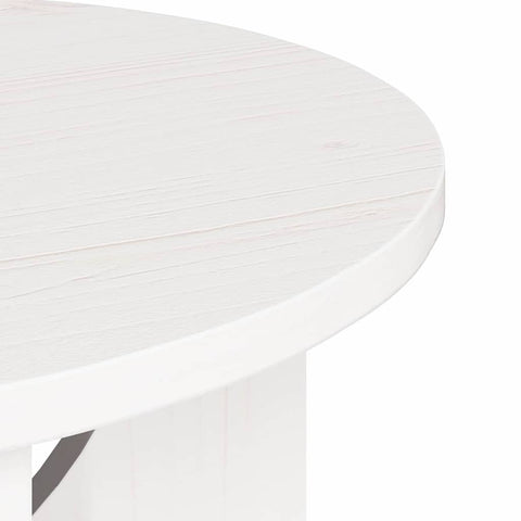 vidaXL Coffee Table White 50 x 50 x 35 cm Solid pine wood