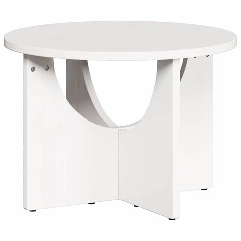 vidaXL Coffee Table White 50 x 50 x 35 cm Solid pine wood