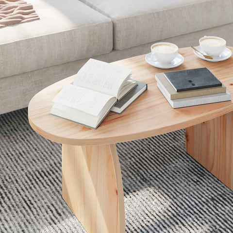 vidaXL Coffee Table Brown Solid Pine Wood