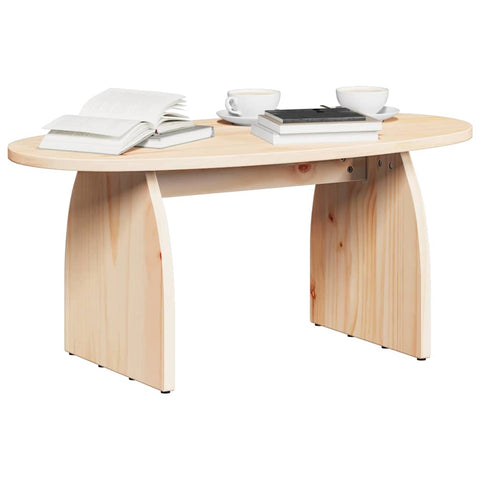 vidaXL Coffee Table Natural 80 x 40 x 35 cm Solid pine wood