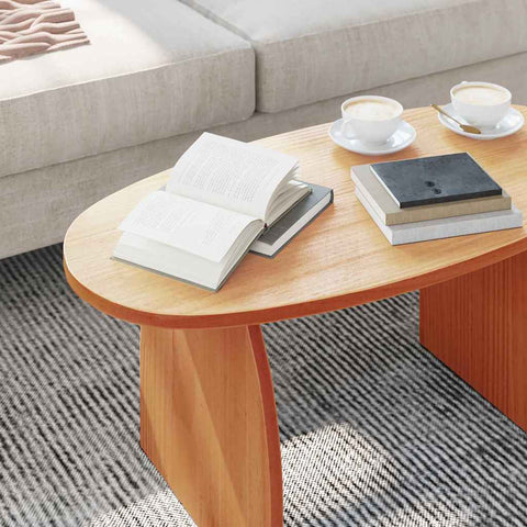 vidaXL Coffee Table Wax Brown Solid Pine Wood