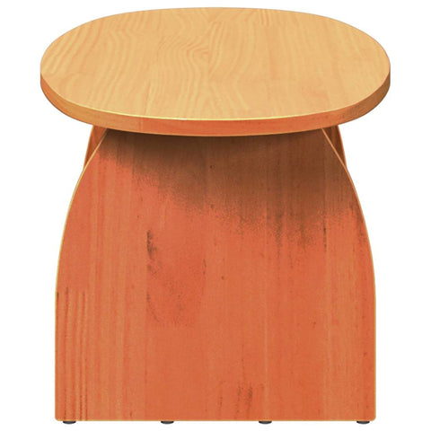 vidaXL Coffee Table Wax Brown Solid Pine Wood