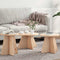 vidaXL Coffee Table 3 pcs Natural Solid pine wood