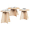 vidaXL Coffee Table 3 pcs Natural Solid pine wood
