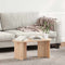 vidaXL Coffee Table Natural 80 x 39.5 x 35 cm Solid pine wood