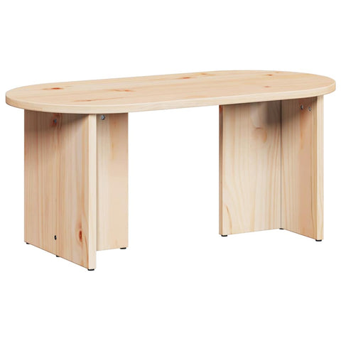 vidaXL Coffee Table Natural 80 x 39.5 x 35 cm Solid pine wood