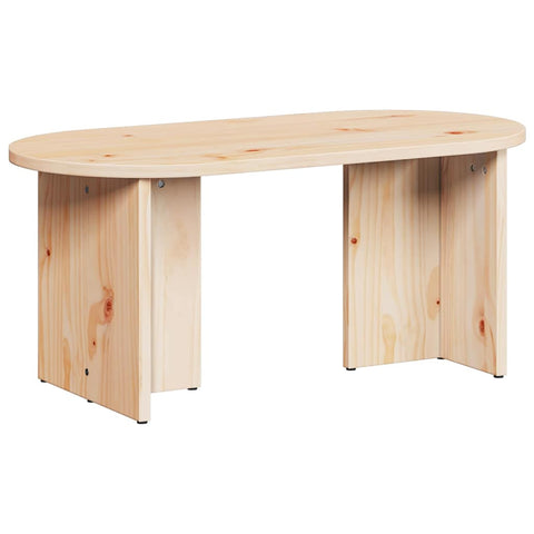 vidaXL Coffee Table Natural 80 x 39.5 x 35 cm Solid pine wood