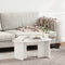 vidaXL Coffee Table White 80 x 39.5 x 35 cm Solid pine wood
