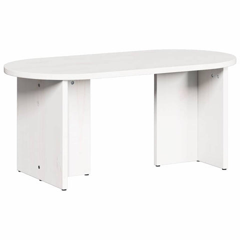 vidaXL Coffee Table White 80 x 39.5 x 35 cm Solid pine wood