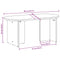 vidaXL Coffee Table White 80 x 39.5 x 35 cm Solid pine wood