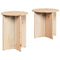 vidaXL Coffee Table 2 pcs Natural Solid pine wood