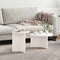 vidaXL Coffee Table Set 2 pcs White Solid pine wood