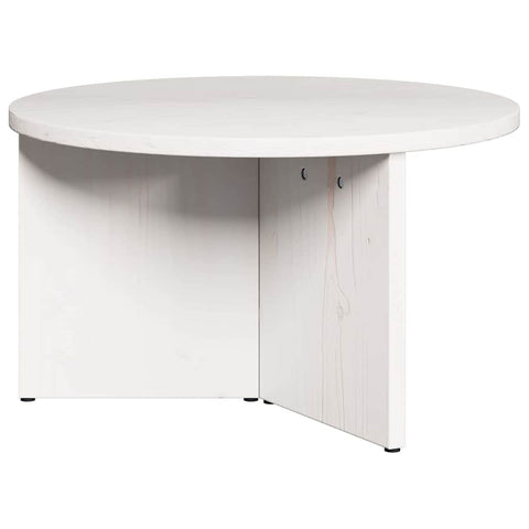 vidaXL Coffee Table Set 2 pcs White Solid pine wood