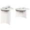 vidaXL Coffee Table Set 2 pcs White Solid pine wood