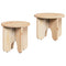 vidaXL Coffee Table Set 2 pcs Natural Solid pine wood