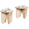 vidaXL Coffee Table Set 2 pcs Natural Solid pine wood