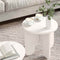 vidaXL Coffee Table Set 2 pcs White Solid pine wood