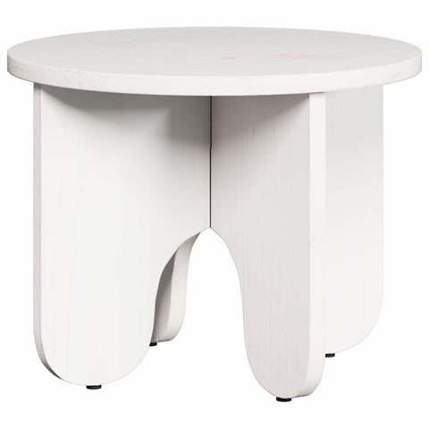 vidaXL Coffee Table Set 2 pcs White Solid pine wood