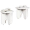 vidaXL Coffee Table Set 2 pcs White Solid pine wood
