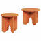 vidaXL Coffee Table Set 2 pcs Wax brown Solid pine wood