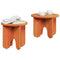 vidaXL Coffee Table Set 2 pcs Wax brown Solid pine wood