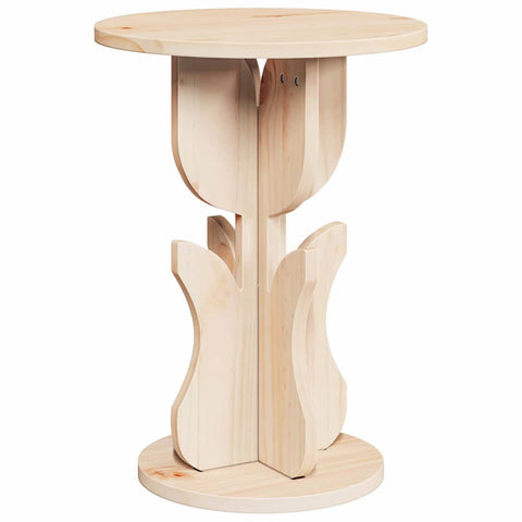 vidaXL Side Table Natural Solid pine wood