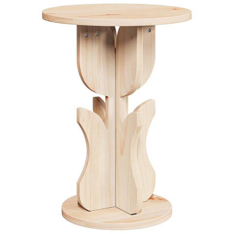 vidaXL Side Table Natural Solid pine wood