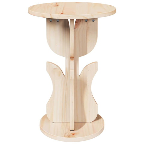 vidaXL Side Table Natural Solid pine wood