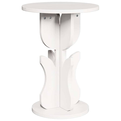 vidaXL Side Table White 39.5 x 39.5 x 53.5 cm Solid pine wood