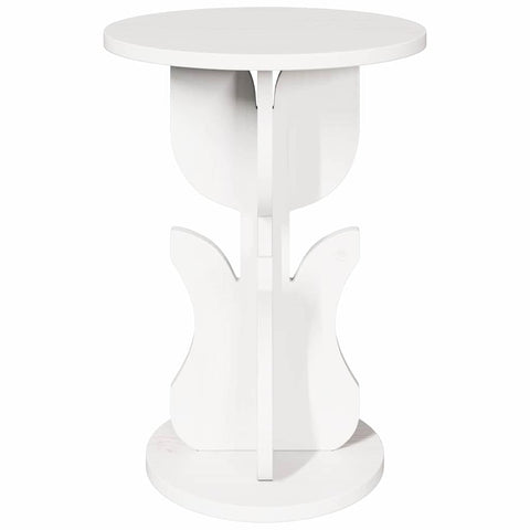 vidaXL Side Table White 39.5 x 39.5 x 53.5 cm Solid pine wood