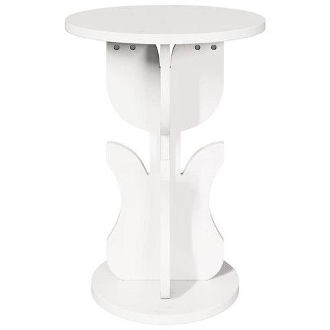 vidaXL Side Table White 39.5 x 39.5 x 53.5 cm Solid pine wood