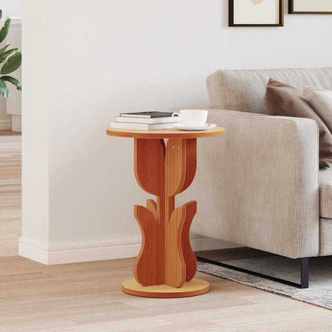 vidaXL Side Table Wax brown 39.5 x 39.5 x 53.5 cm Solid pine wood