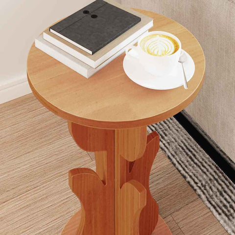 vidaXL Side Table Wax brown 39.5 x 39.5 x 53.5 cm Solid pine wood