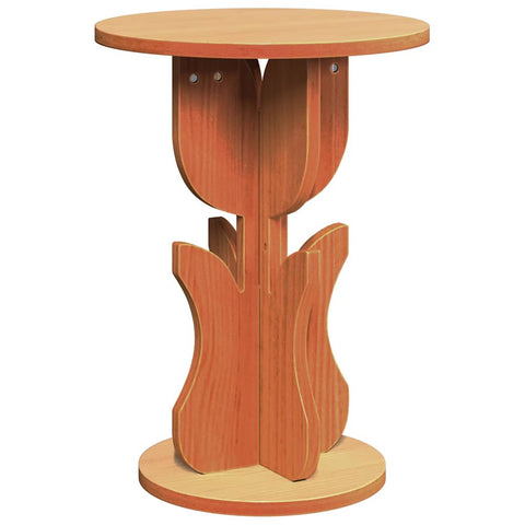 vidaXL Side Table Wax brown 39.5 x 39.5 x 53.5 cm Solid pine wood