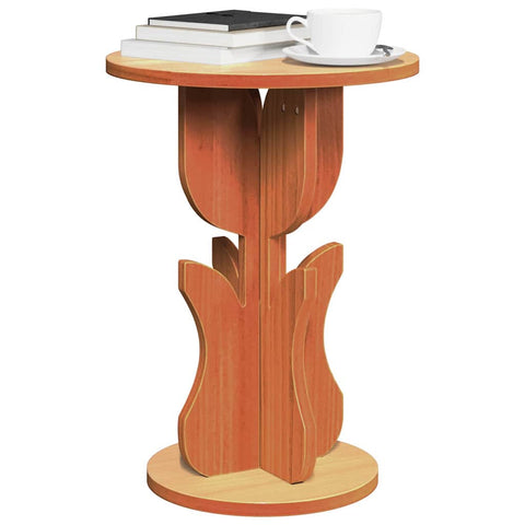 vidaXL Side Table Wax brown 39.5 x 39.5 x 53.5 cm Solid pine wood