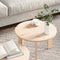 vidaXL Coffee Table Set 2 pcs Natural 47.5 x 47.5 x 27 cm