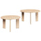 vidaXL Coffee Table Set 2 pcs Natural 47.5 x 47.5 x 27 cm