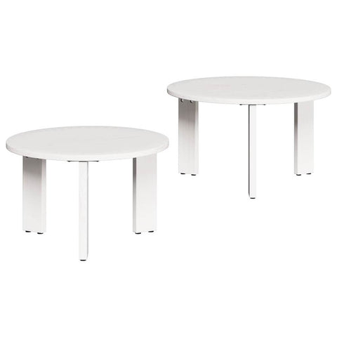 vidaXL Coffee Table Set 2 pcs White 47.5 x 47.5 x 27 cm