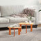 vidaXL Coffee Table Set 2 pcs Wax brown 47.5 x 47.5 x 27 cm
