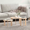 vidaXL Coffee Table 3 pcs Natural Solid pine wood