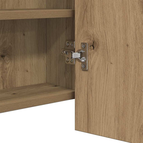 vidaXL LED Mirror Cabinet Artisan oak 100 x 12 x 45 cm Engineered Wood