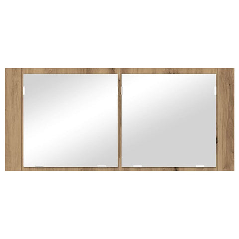 vidaXL LED Mirror Cabinet Artisan oak 100 x 12 x 45 cm Engineered Wood