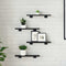 vidaXL Bookshelf Boards 4 pcs Black Oak 40x10x1.5 cm Engineered Wood