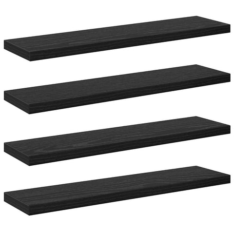 vidaXL Bookshelf Boards 4 pcs Black Oak 40x10x1.5 cm Engineered Wood