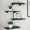 vidaXL Bookshelf Boards - 4 pcs in Black Oak, 40x20x1.5 cm, made from engineered wood.