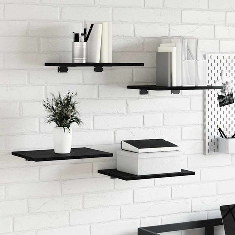 vidaXL Shelf Boards, 4 Pieces, Black Oak, 40x30x1.5 cm, Made from Engineered Wood