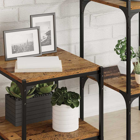 vidaXL Bookshelf Board 4 pcs Brown 40 x 40 x 1.5 cm Engineered wood